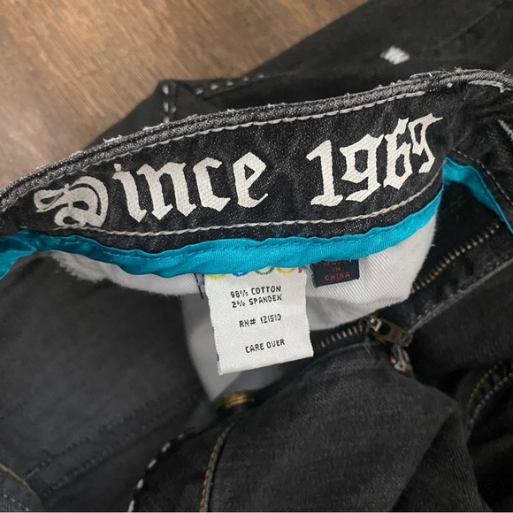 COOGI 101-041747 7/8 25 WASHED BLACK STRAIGHT LEG W/TOP STITCHING&CONTRAST CUFF - Picture 8 of 16